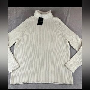 7 Diamonds Men's Twin City Rolled Ivory Turtleneck Sweater size XL